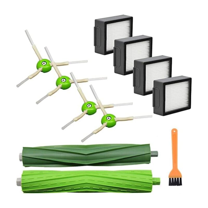 Zvd 12-teiliges Ersatzteilset Für Saugroboter Irobot Roomba Combo I5 I5+ J5 J5+ I7 I7+ I8 I8+, 2 Hauptbürsten, 4 Hepa-filter, 4 Seitenbürsten