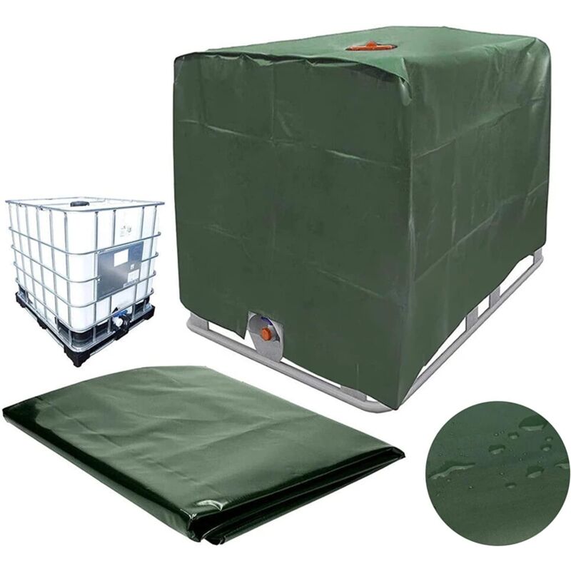 Zvd Schutzhülle Für Ibc-wassertank 1000 L, Grün, Für Ibc-regentonne 1000 L, 275 Gallonen, Wasserdichte Schutzhülle Aus 210d Oxford-gewebe Für Regenwassertank