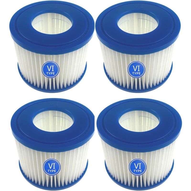 Zvd Ersatz-filterpatronen Für Lay-z-spa Bestway Flowclear Poolfilter Bestway Vi, Für Monaco Größe 6-58323, 4 Stück