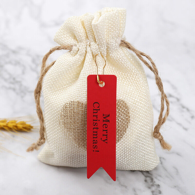 Zvd Weihnachtsdekoration, Frohe-weihnachten-geschenkanhänger, 100 Stück, Weihnachts-kraft-gebäckverpackungsanhänger, Bastelzubehör (rot)