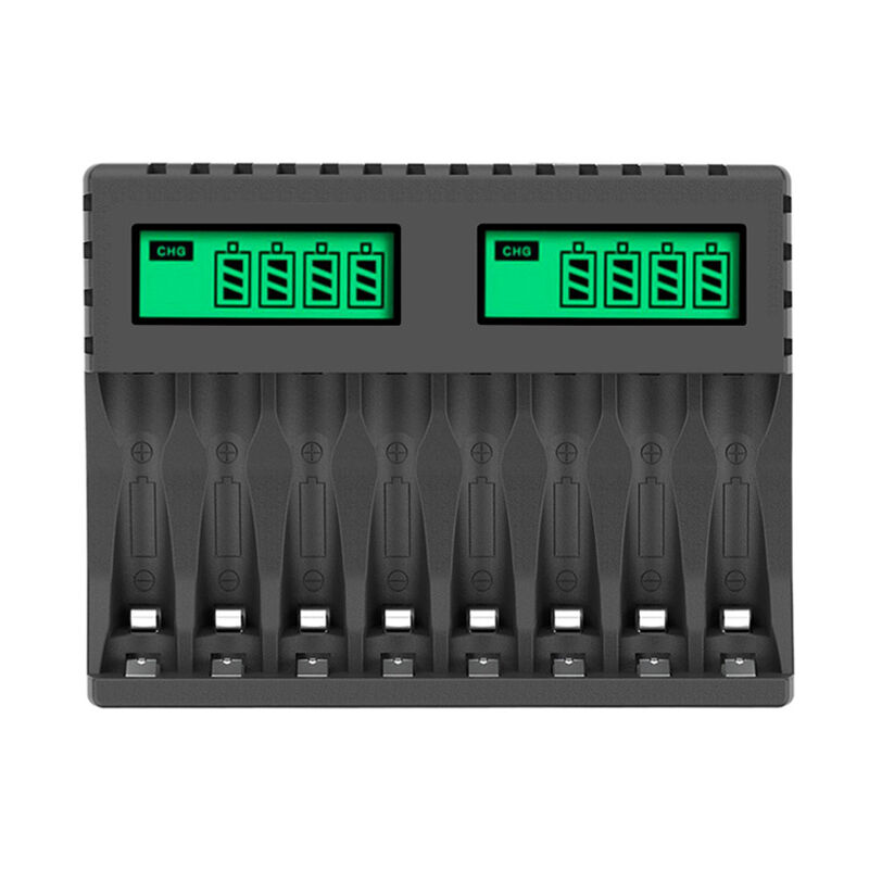 Zvd 8-fach-ladegerät Für Wiederaufladbare Batterien, Schnellladung Für Aa Aaa Akkus, Mit Usb-anschluss