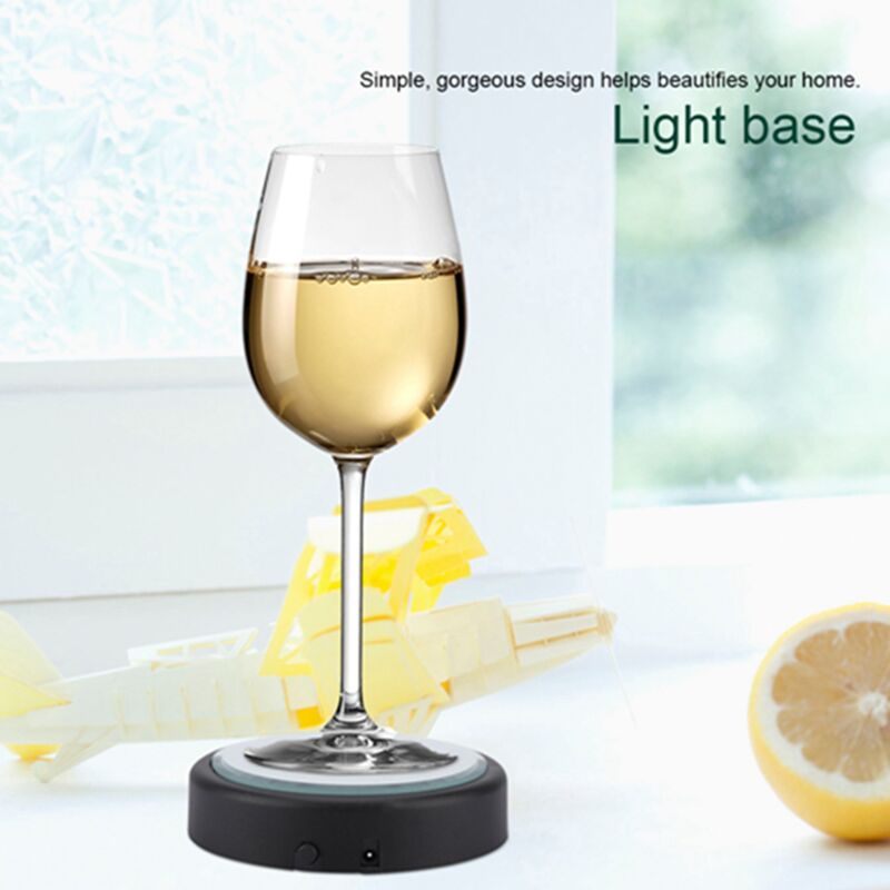 Zvd Schwarzes 3d-modell Intern Geschnitzt In Laser-led-kristall, Bunter Lampenhalter, Usb-lampenhalter, Buddha-statue Aus Glas, Qualle-kugel, Weinflaschenbasis, Ohne Batterie Versendet