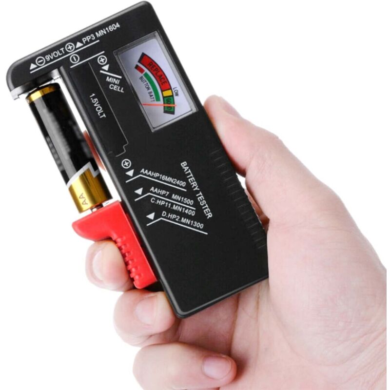Universeller Batterietester, Digitaler Batterietester, Kompatibel Mit Aa-, Aaa-, C-, D- Und 9-v-knopfbatterien, Spannungsprüfer Für 1,5-v-batterien