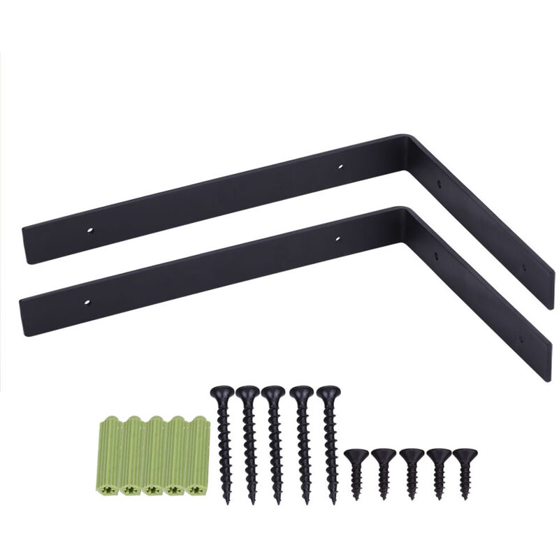 Zvd Set Mit 2 Wandregal-winkeln, Halterungen Für Schwere Industrieregale, Hochlast-winkel, L-förmige Halterungen, 5 Mm Dick, Mit Schrauben (30 Cm)