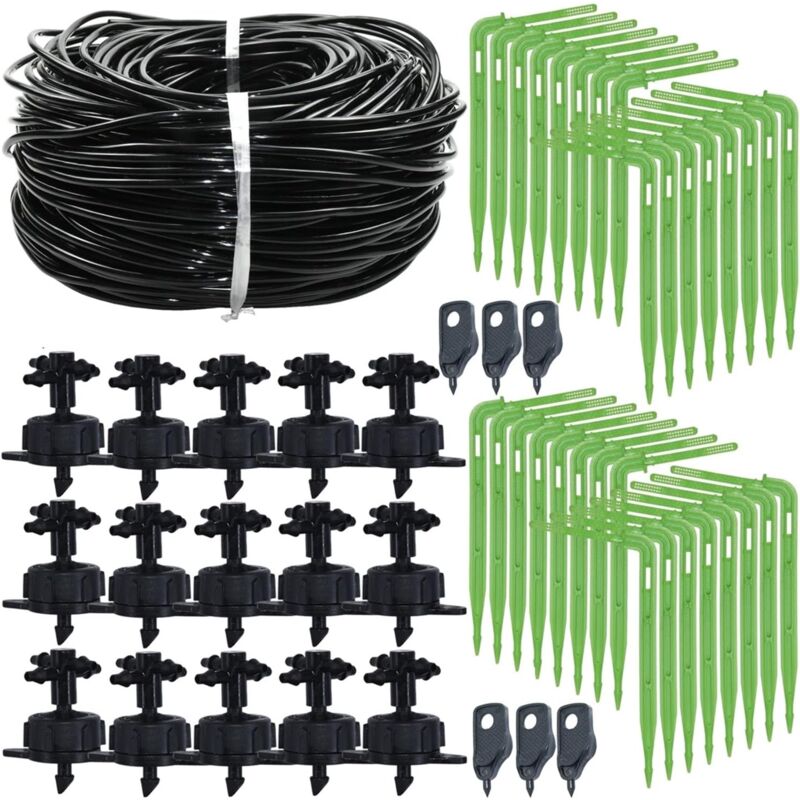 Zvd Tropfbewässerungssystem-set Für Den Garten, 100 M, 4 L/h, Mit Schnellkupplungen