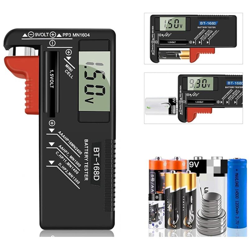 Digitaler Batterietester, Universeller Batterietester, Kompatibel Mit Aa-, Aaa-, C-, D-, Pp3-, 9-v-, 1,5-v- Und Knopfbatterien – Funktioniert Ohne Batterien