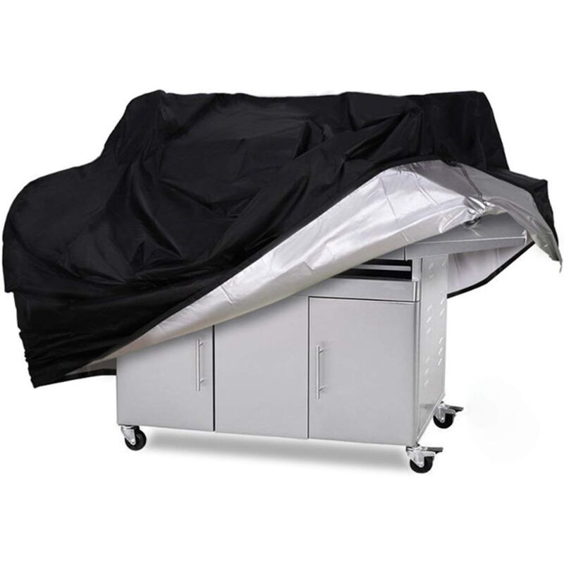 Zvd Wasserdichte Und Widerstandsfähige 600d Grillabdeckung Für Outdoor-grills Aus Segeltuch, Weber, Char-broil, Brinkmann, Holland Und Jenn Air, Schwarz 170x61x117cm
