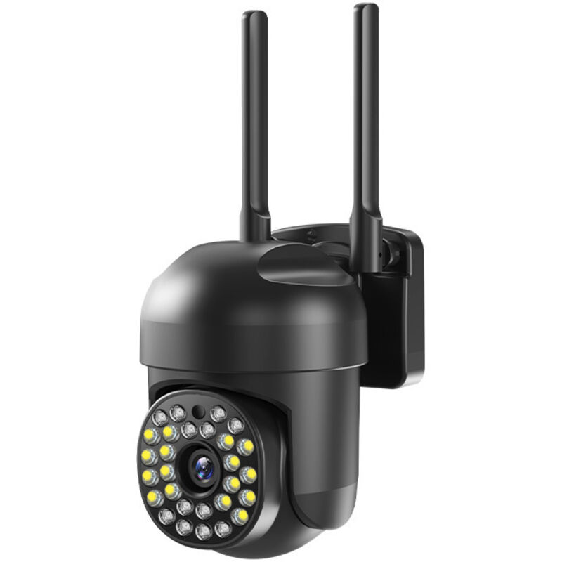 Zvd Ptz-ip-360°-außenüberwachungskamera, Bewegungserkennung, Farb-nachtsicht, Ip66 Wasserdicht (schwarz)