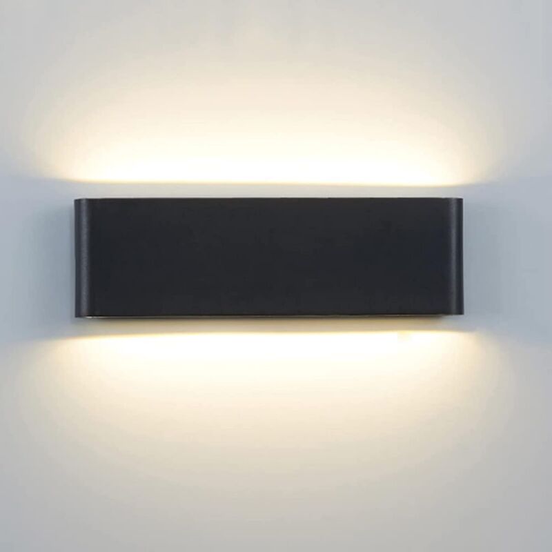 Zvd 2er-pack Led-wandleuchte Für Innen, 3000k Warmweiß, 230v, Wandleuchte Für Schlafzimmer, 20w, 30 Cm, Innen-wandleuchten, Geeignet Für Wohnzimmer, Schlafzimmer, Flur (schwarz) [energieeffizienzklass