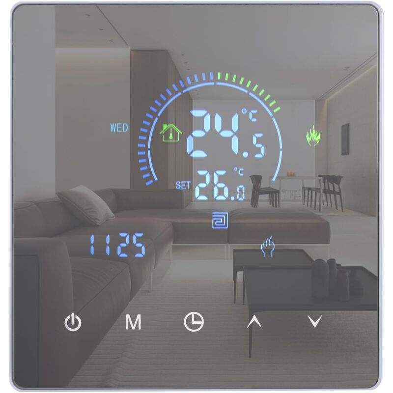 Zvd Intelligenter Thermostat, Wlan-temperaturregler Für Wasserheizungsanlagen, Lcd-display, Touch-taste, Programmierbare App, Fernbedienung, Fußbodenheizung