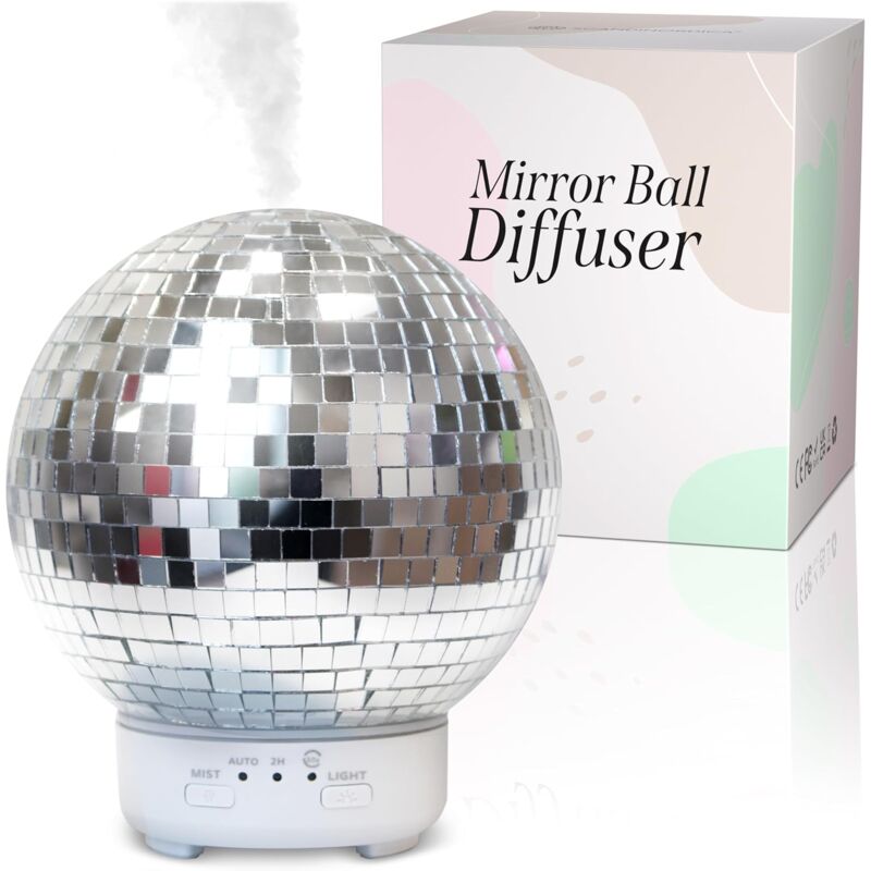 Zvd Facettenkugel-diffusor – Rotierender Reflektierender Aromaöl-diffusor Mit 7 Farbwechselnden Nachtlichtern, Nebelmodi Und Timer-modi, Süßer Diskokugel-diffusor