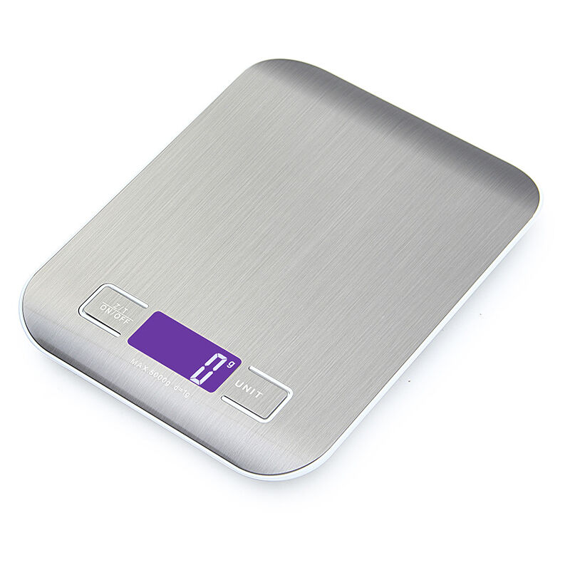 Zvd Elektronische Küchenwaage 5 Kg/1 G, Digitale Waage Aus Edelstahl Mit Lcd-anzeige Und Tara-funktion, Waage Mit 4 Messeinheiten, Zum Wiegen Von Lebensmitteln Für Kochen Und Backen