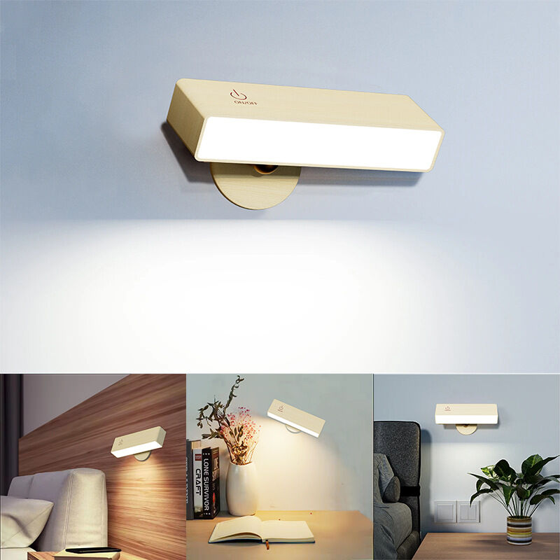 Zvd Kabellose Led-wandleuchte Für Den Innenbereich, Dimmbar, Touch-steuerung, Einstellbare Helligkeit, 360° Drehbar, Batteriebetriebene Led-wandleuchte Für Schlafzimmer Und Wohnzimmer Mit Schalter