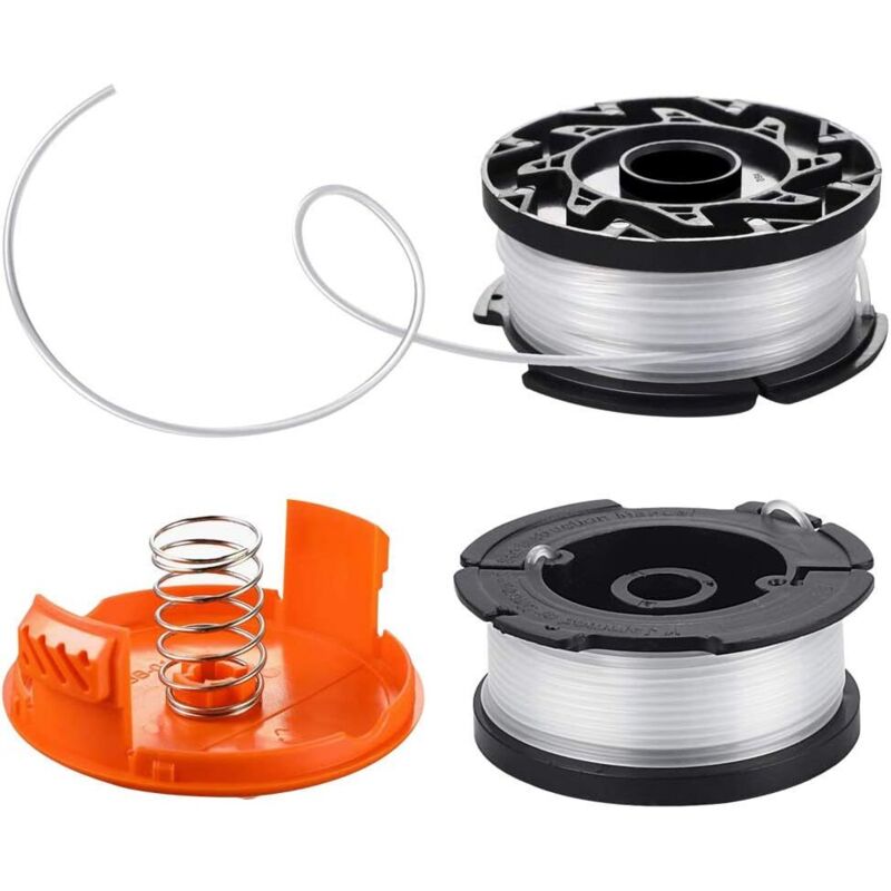 Zweiteilige Nylon-ersatzspule Für Rasentrimmer, Mit Kappe Und Feder, Für Rasentrimmer Modell Black & Decker Af-100-3zp