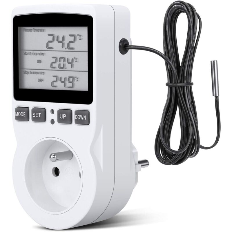 Digitaler Temperaturregler Mit Thermostatsteckdose Für Heizung Und Kühlung, Lcd-temperaturregler, 200v-250v, Geeignet Für Die Temperaturregelung In Landwirtschaftlichen Betrieben