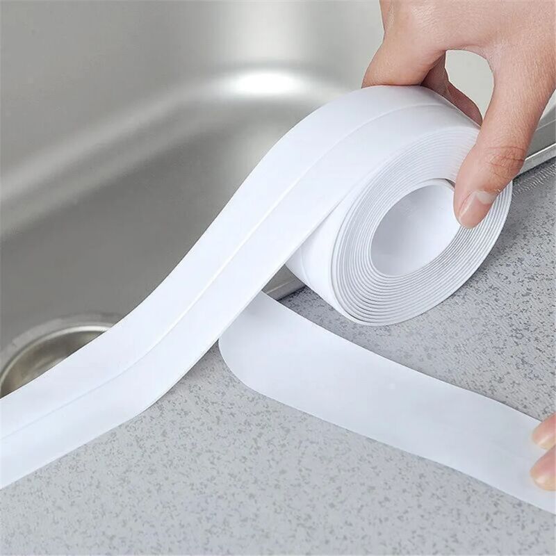 Zvd Selbstklebendes Wasserdichtes Pe-wanddichtungsband, Dekorative Spachtelmasse Für Küche, Bad, Dusche, Toilette, Wandecke 3,2 X 3,8 Cm