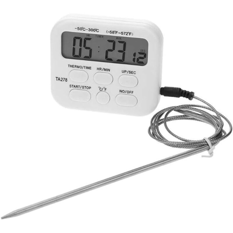 Zvd Digitales Lcd-thermometer-hygrometer, Elektronisches Thermometer, Sonden-lebensmittelthermometer