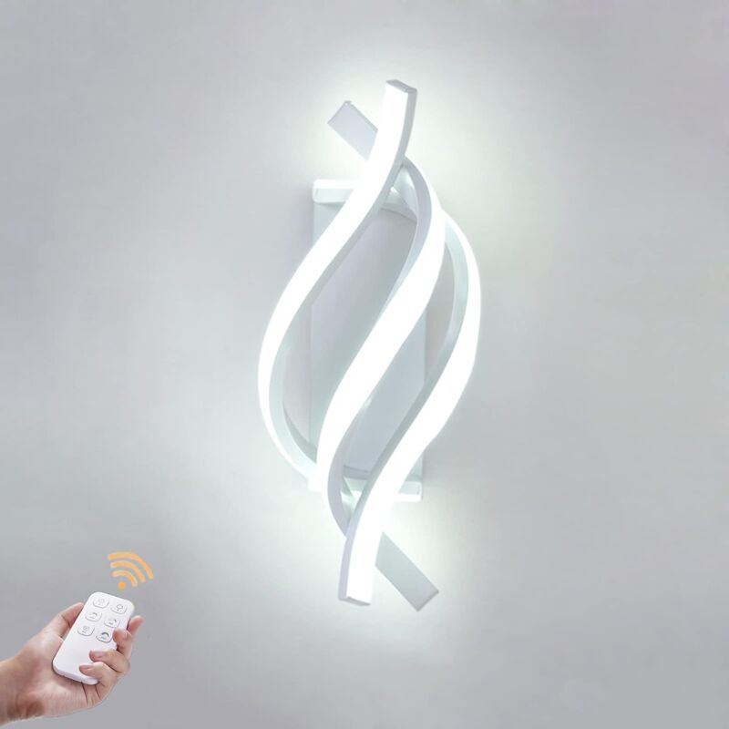 Zvd Moderne Led-innenwandleuchte Spirale, Aluminium-design, Schlafzimmerleuchte, Warmweißes Licht