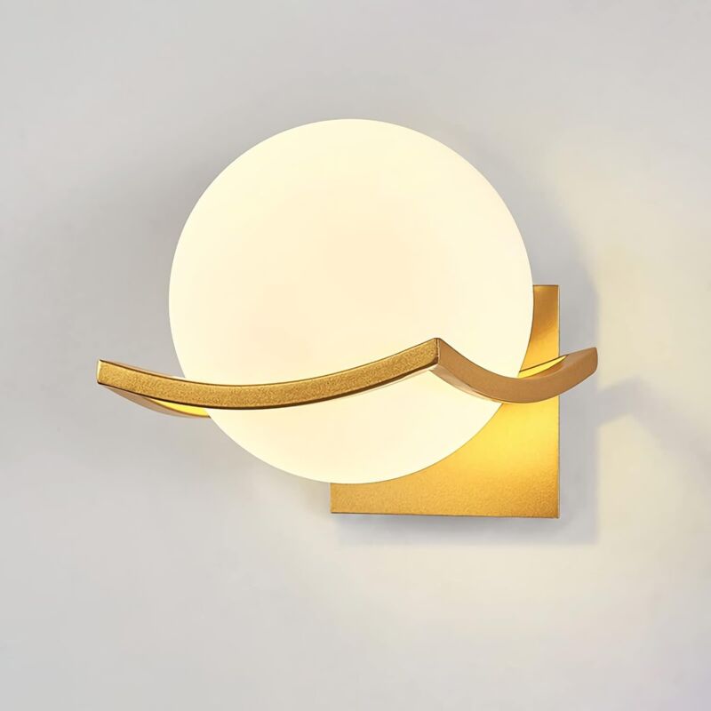 Zvd Wandleuchte, Globus Weiß, Moderne Led-wandleuchte Im Mid-century-stil, Wandlampe Für Badezimmer, Schlafzimmer, Wohnzimmer, Flur