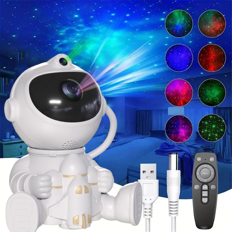 Zvd Galaxienprojektor Astronaut Mit Fernbedienung, Led-sternenprojektor, 360° Drehbarer Nachtlichtprojektor, Geeignet Für Die Zimmereinrichtung, Kinder, Erwachsene