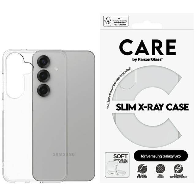 CARE by PanzerGlass Fashionable Case Transparent X-Ray Soft Basic Samsung Galaxy S25