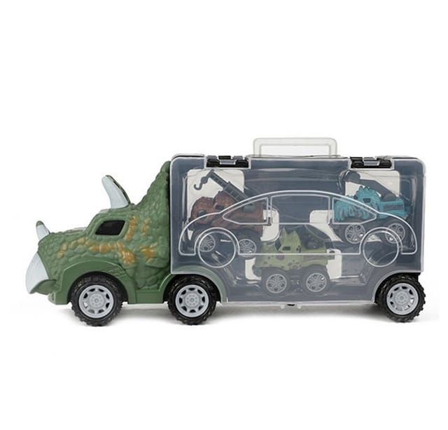 World of Dinosaurs Dino Truck with 3 Pull-back Cars