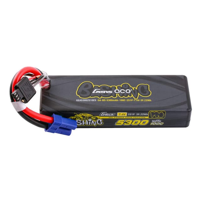 Gens ace &Tattu G-Tech 5300mAh 7.4V 100C 2S1P Lipo z EC5