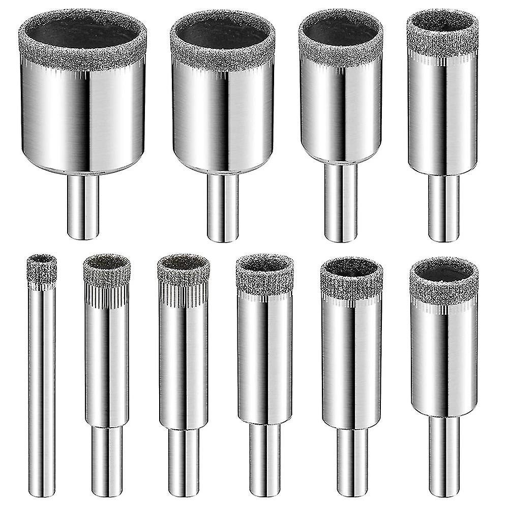 Set Mit 10 Diamantbohrern, Glasbohrer Für Fliesen, Porzellan, Granit Und Andere Materialien.