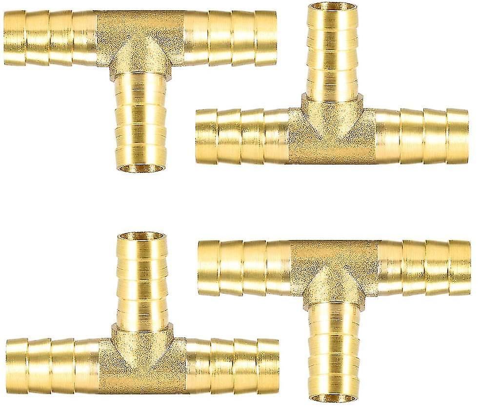 4-teiliges 3-wege-messing-fitting, 10 Mm, Schlauchverlängerung, Gartenschlauchanschluss, Druckluftschlauchanschluss, Kraftstoffschlauchanschluss, T-stück