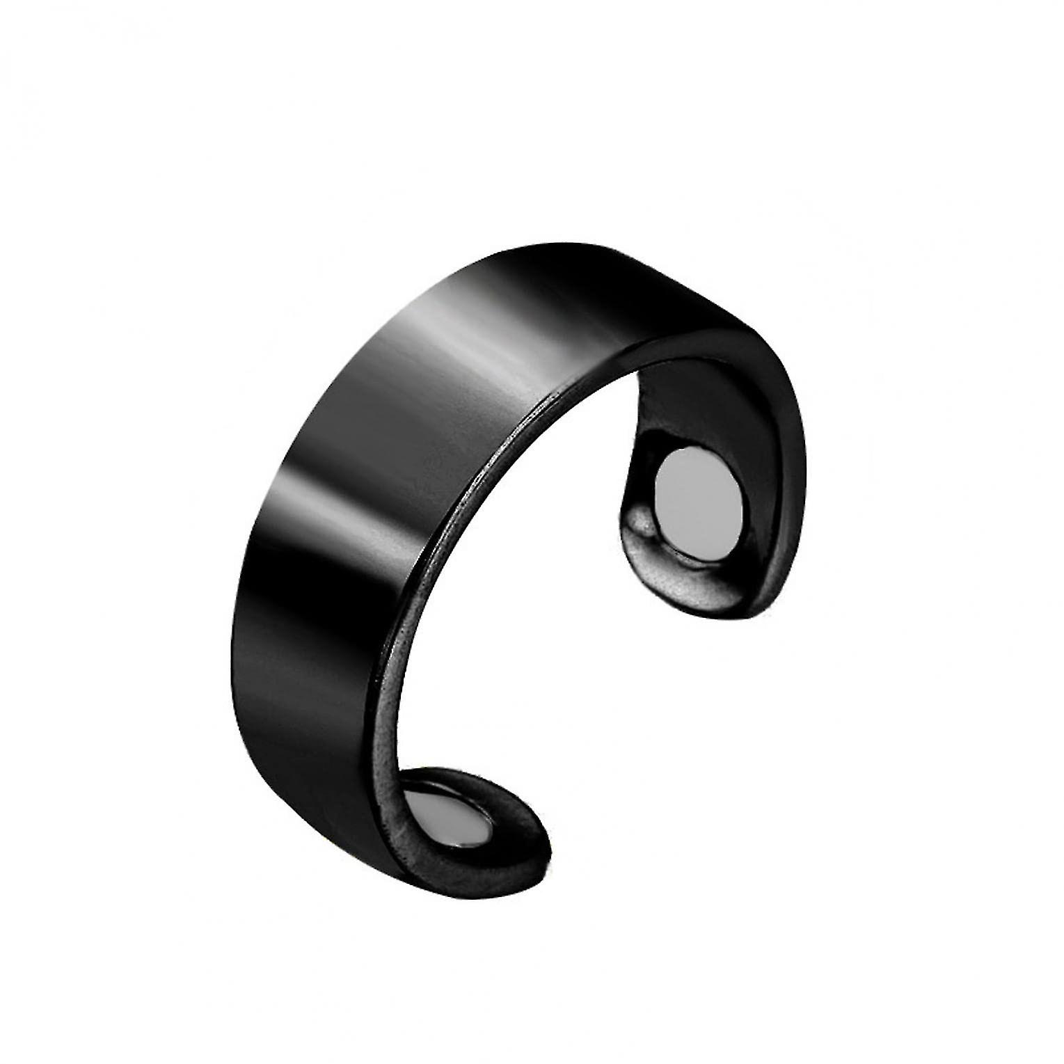 Set Mit 2 Magnetischen Blutzuckermessringen Aus Kupfer Mit Starken Magneten, Schwarz