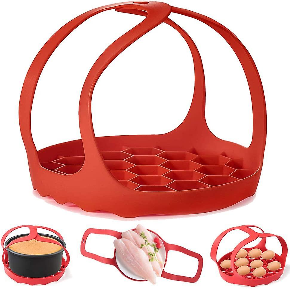Roter Silikon-trageschal Für Instant Pot, Ninja Foodi Und Multikocher