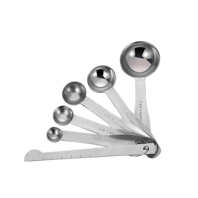 Set Mit 7 Messlöffeln Aus Edelstahl Für Trockene Und Flüssige Zutaten