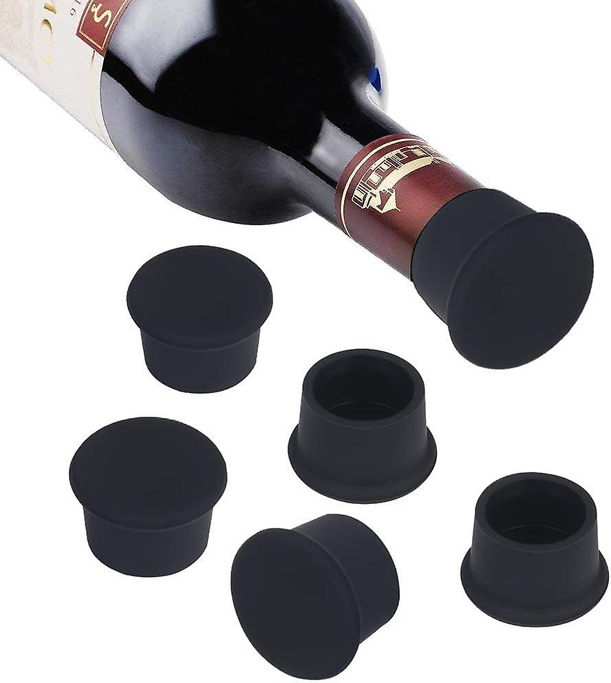 Set Mit Sechs Silikonverschlüssen Für Wein- Und Bierflaschen
