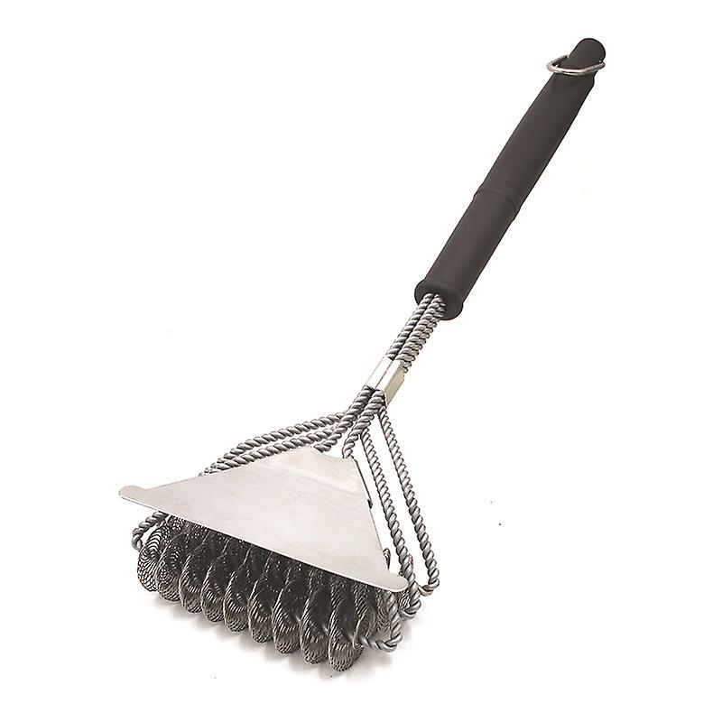 3-in-1 Grillreinigungsbürste Mit Schaber Und Edelstahlborsten Für Die Schnelle Und Effiziente Reinigung Aller Grills, Horizontales Format, Große Größe