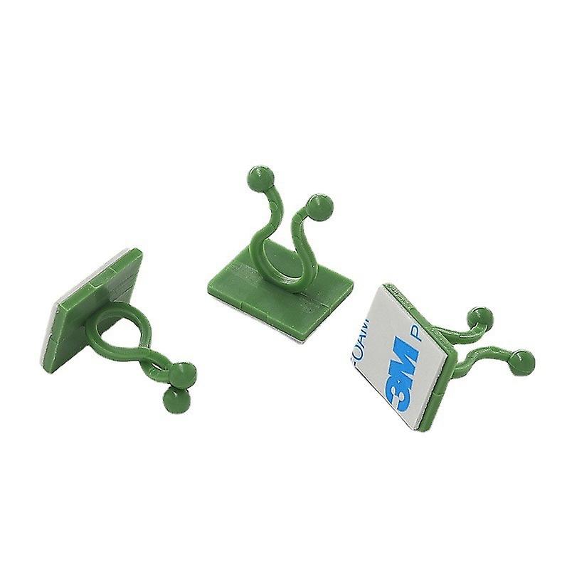 100 Grüne, Selbstklebende Stützclips Für Kletterpflanzen
