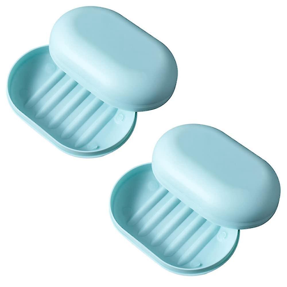 Set Mit 2 Seifenschalen Mit Auslaufsicheren Deckeln Für Dusche, Badezimmer Und Reisen