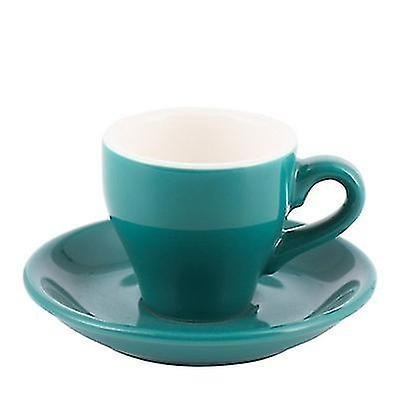 Macaron Espresso Italienischer Schwarzer Kaffee Tasse Seeblau