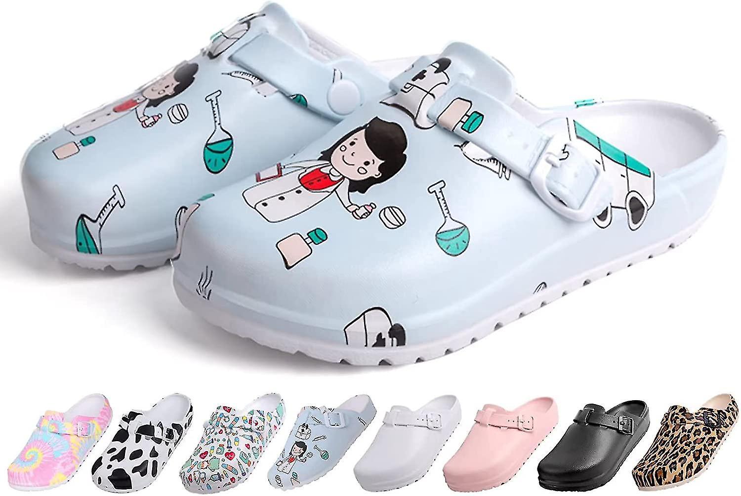 Gartenschuhe Für Damen Und Herren, Arbeitspantoletten, Clogs, Leichte, Rutschfeste Sandalen, Verstellbare Schuhe Für Pflegekräfte, Bequem Für Strand, Drinnen Und Draußen – Größe 4,5 Uk – 1 Paar Für Pf