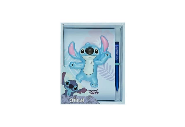 Disney Stitch Squishy Notebook with Pen