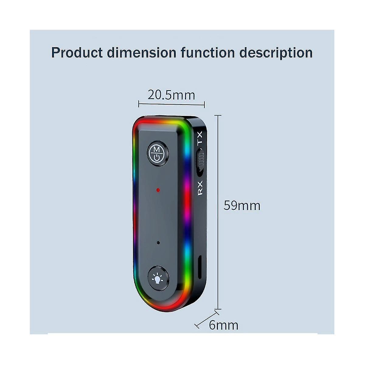 2-in-1 Bluetooth 5.3 Funk-sender-empfänger-adapter Mit 3,5-mm-adapter Und Auto-audioverstärker