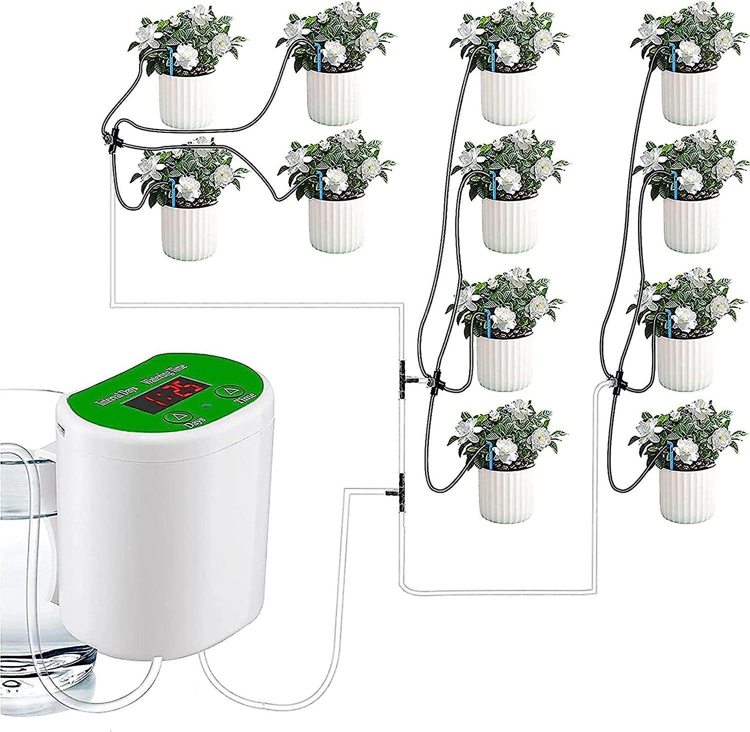 Automatisches Bewässerungssystem Für Gärten Während Der Feiertage, Mit Led-anzeige Und Einstellbarem Timer Für Die Tropfbewässerung - Ideal Für Blumenbeete, Terrassen, Rasenflächen Und Gewächshauspfla