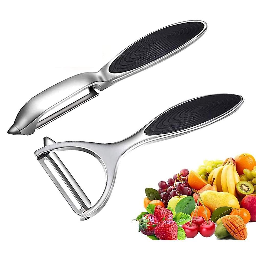 Y-förmiger, Drehbarer Gemüseschäler Aus Edelstahl Für Gemüse, Karotten Und Obst, Mit Ergonomischem, Rutschfestem Griff