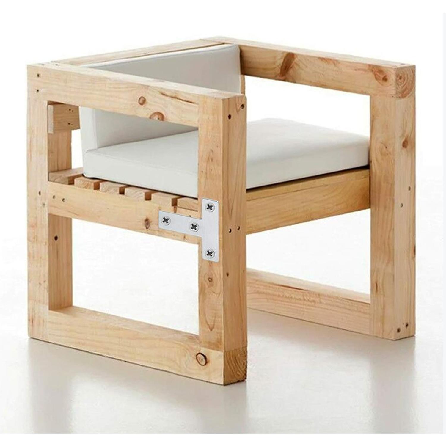 Set Aus 20 Möbelbefestigungswinkeln Aus Edelstahl 304, Bestehend Aus 10 L-verbindern Und 10 Flachen Winkeln.
