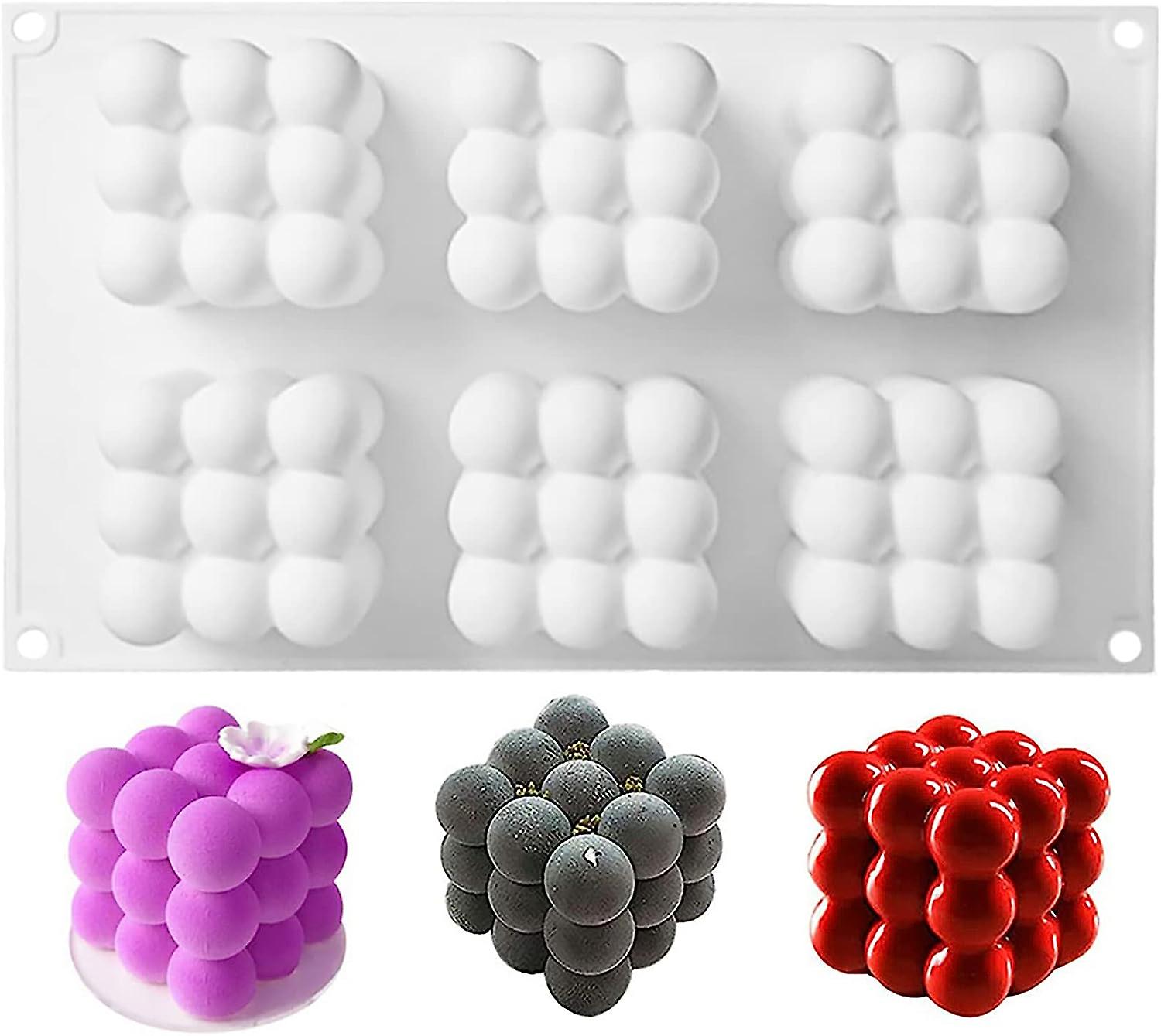 3d-silikonform In Würfelform Für Kerzen, Desserts, Eiscreme, Pralinen Und Gebäck – Antihaft-backform