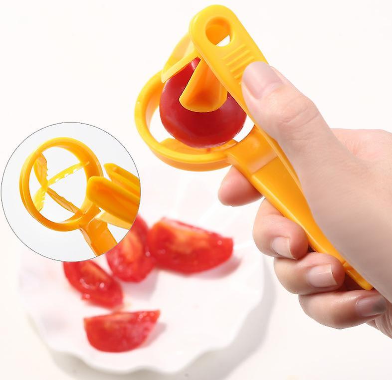 Manueller Tomaten- Und Obstschneider – Küchenutensil Zum Schneiden Von Roten Tomaten, Weintrauben, Kirschen, Pizzas Und Mehr