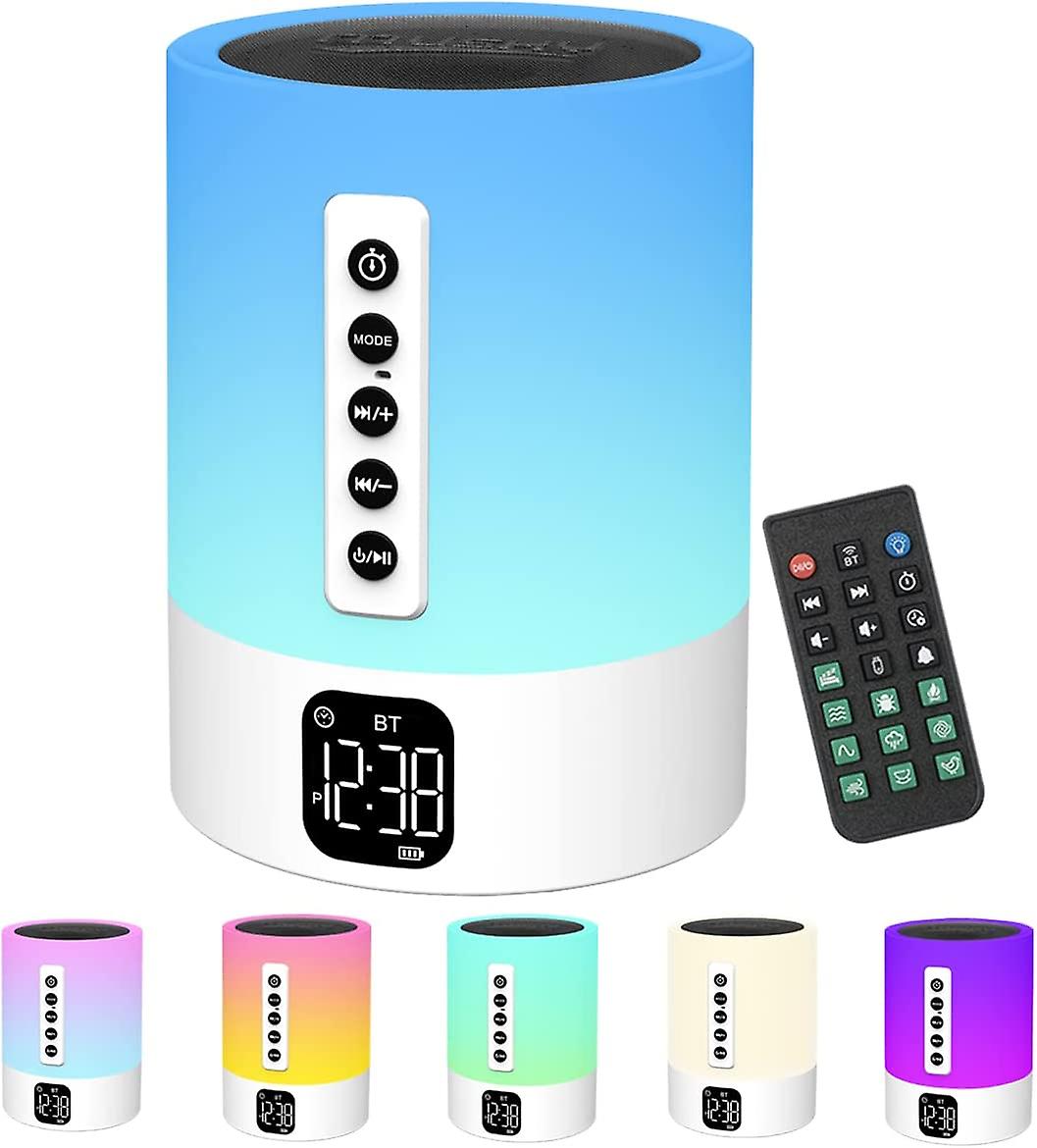 Multifunktionaler Bluetooth-wecker Mit Weißrauschgenerator Und Nachtlicht