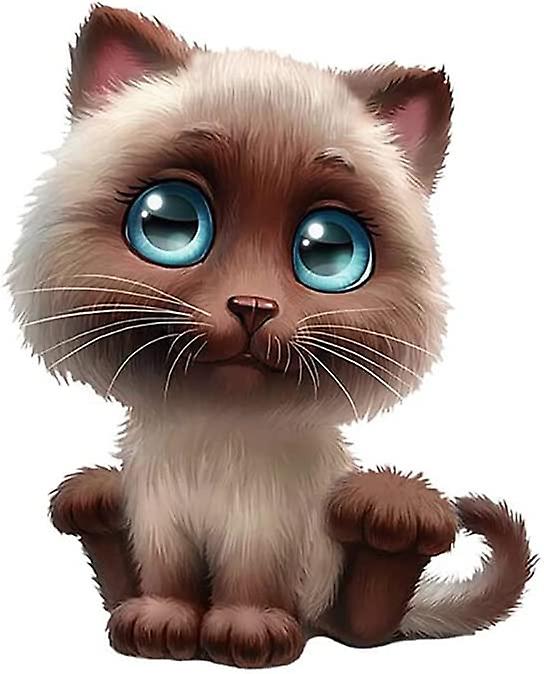 Set Mit 2 3d-autoaufklebern: Cartoon-katze Und Hund