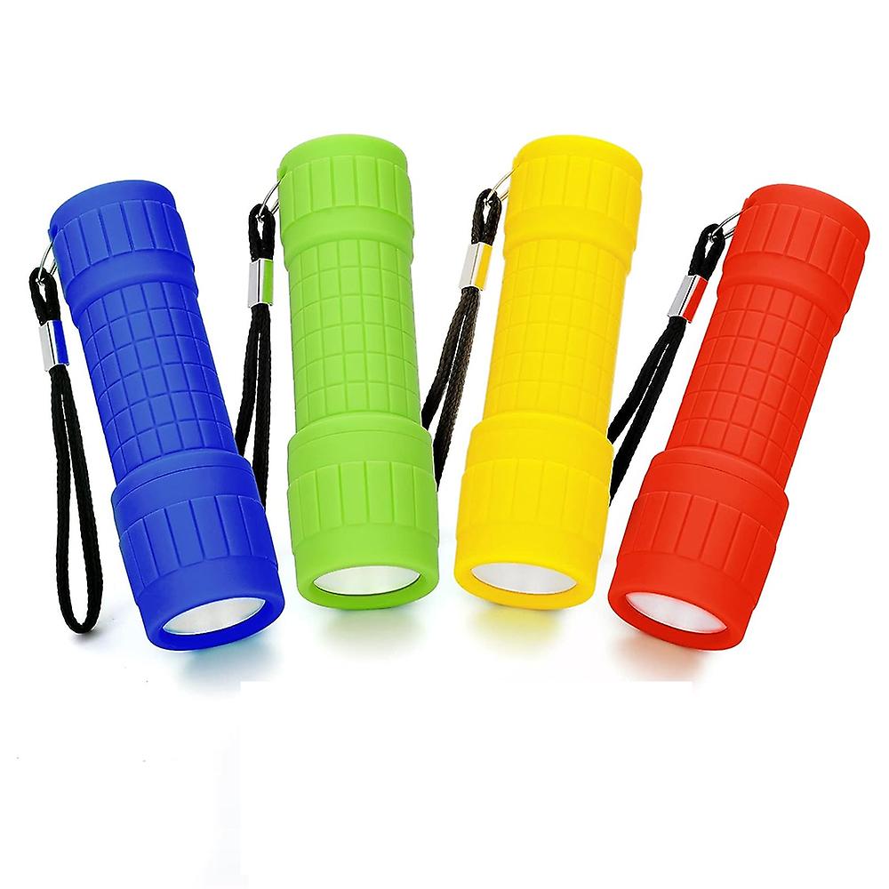 Set Mit 4 Tragbaren, Rutschfesten Cob-taschenlampen Für Kinder Und Erwachsene