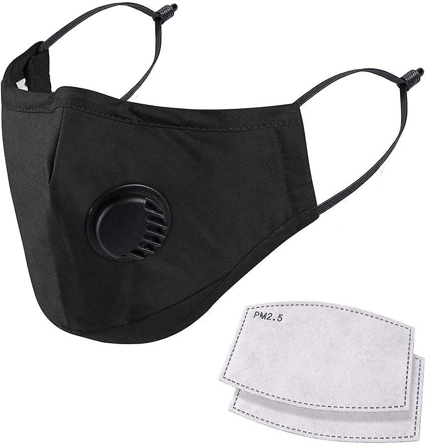 Atmungsaktive Gesichtsmaske Aus 100 % Baumwolle Mit Belüftungsventil, Verstellbaren Ohrschlaufen Und Nasenclip, Wiederverwendbar Und Waschbar Für Den Täglichen Gebrauch In Der Öffentlichkeit