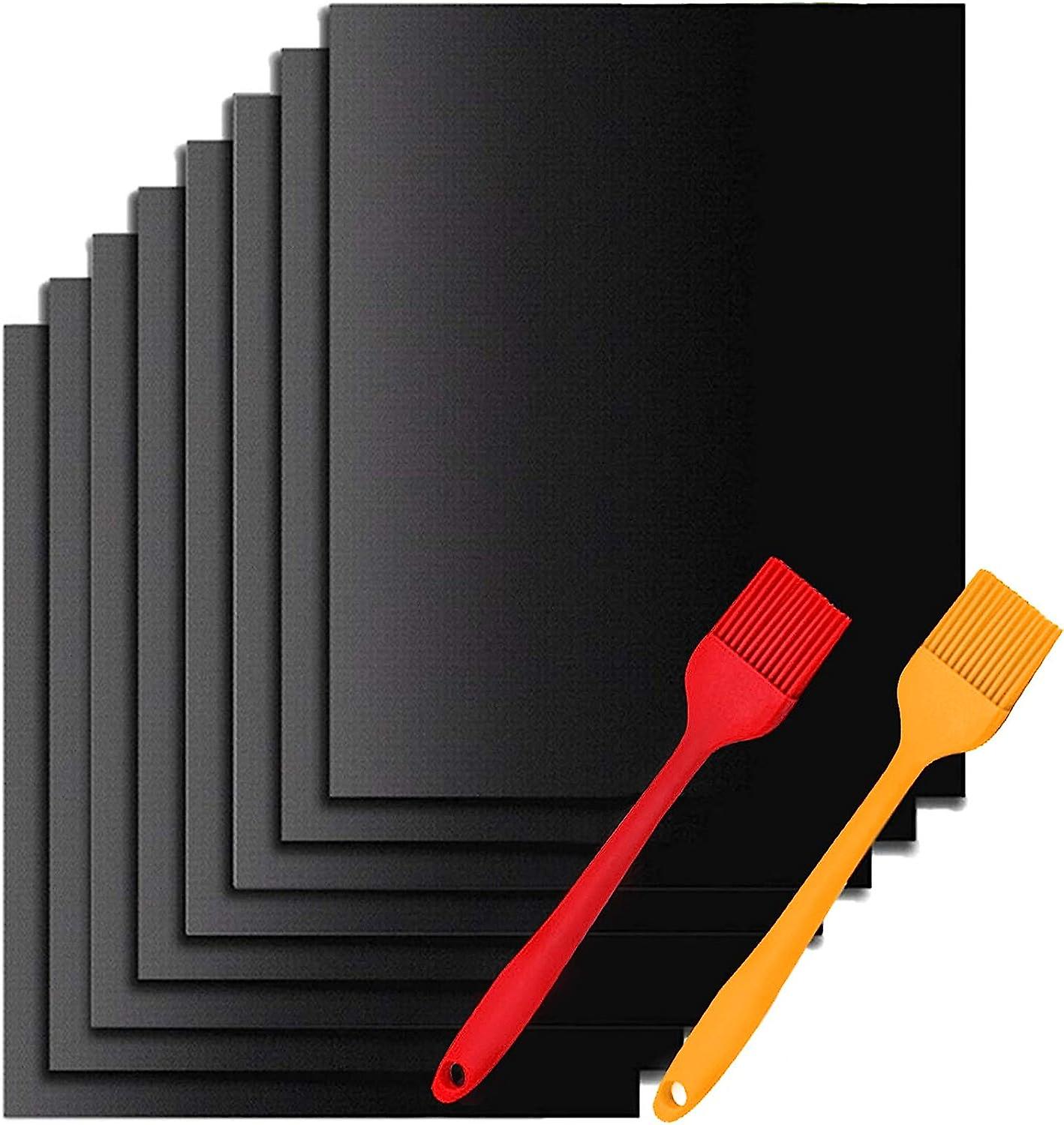 Set Mit 8 Wiederverwendbaren Grillmatten Für Den Außenbereich, 40 X 33 Cm, Für Gas- Und Holzkohlegrills